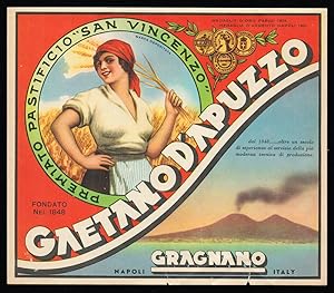 Vintage Gaetano D'Apuzzo Pasta Label #2
