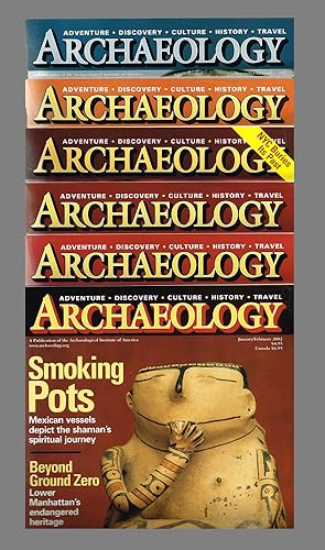 Archaeology Magazine. Vol 55 No 1-6 : Jan-Dec 2002 - 6 issues complete