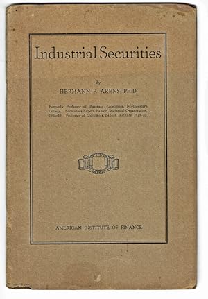 [1929 Stock Market Crash] Industrial Securities