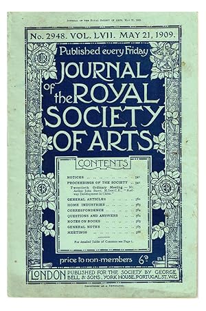 Journal of the Royal Society of Arts. Vol. lvii No 2948 : May 21, 1909 (Chinese Railways)