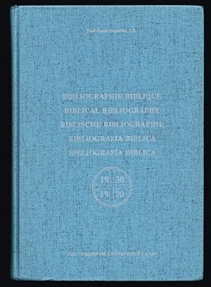 Biblical Bibliography : 1930-1970