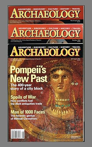 Archaeology Magazine. Vol 56 No 1, 2, 3 & 4 : Jan - August 2003 - 4 issues