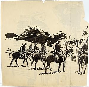 Sketch for "The Safe Return" and four other original drawings
