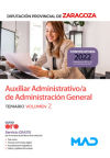 Auxiliar Administrativo de Administración General. Temario volumen 2. Diputación Provincial de Za...