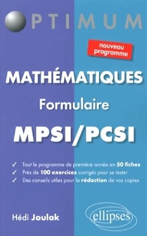 Math?matiques formulaire MPSI/PCSI - Hedi Joulak