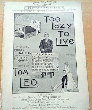 Too Lazy To Live. Sung by Tom Leo