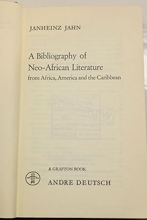 A bibliography of neo-african literature from Africa, America and the Carabbean