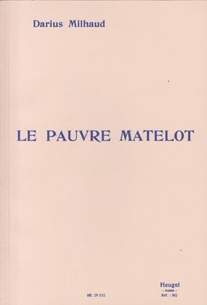 Le Pauvre Matelot - Vocal Score