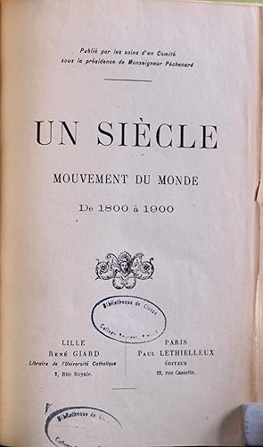 Un Siècle, Mouvement Du Monde De 1800 A 1900