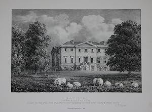 A Fine Original Antique Lithograph By G. F. Prosser Illustrating the North West front of Botleys ...