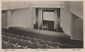 RMS Saxonia Cinema Ship Theatre Projector Room Old Postcard