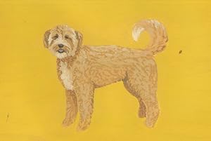 Labradoodle Dog Painting Postcard