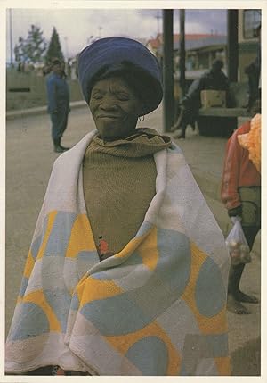 Transkei African Woman Black & White Life Expectancy Postcard