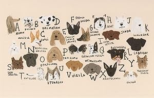Doggie Alphabet Comic Dog Dogs A To Z Postcard