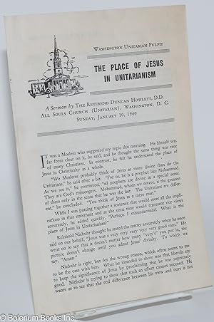 The Place of Jesus in Unitarianism (Sunday, January 10, 1960)
