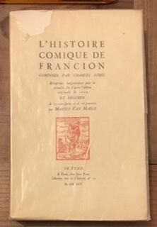 L'HISTOIRE COMIQUE DE FRANCION. Réimprimée intégralement pour la première fois d'après l'édition ...