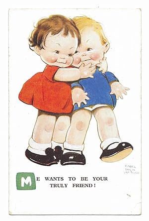 Postal. MABEL LUCIE ATTWELL. nº 3107. ME WANTS TO BE YOUR TRULY FRIEND! Valentine & Sons, ltd