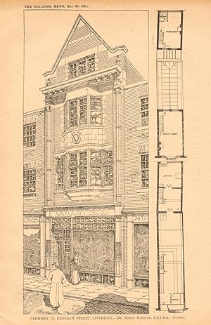 Premises: 75, Renshaw Street, Liverpool - Mr. Henry Hartley, F.R.I.B.A, Architect - Plans