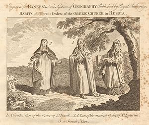 Habits of different orders of the Greek Church in Russia; 1. A Greek nun of the Order of St. Basi...