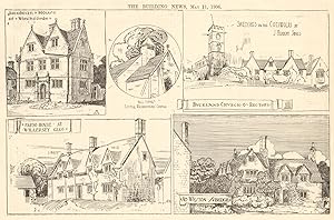 Sketches in the Cotswolds by J. Herbert Jones - Jacobean House at Winchcombe, Bell Turret Little ...