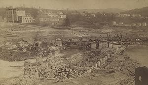 Five Cabinet Card Photographs of the Aftermath of the Fire in Lebanon, New Hampshire, 1887