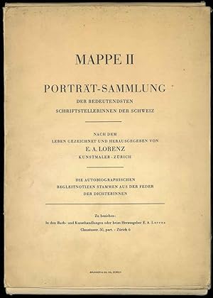 Mappe II. Portrat-Sammlung der bedeutendsten schriftstellerinnen der schweiz. Die autobiographisc...