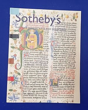 Western Manuscripts and Miniatures. [ Sotheby's, auction catalogue, sale date: 2 December 2003 ].