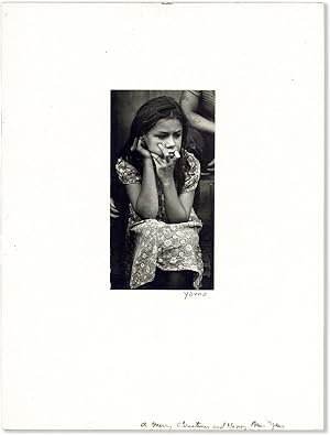 Original silver-gelatin print, untitled portrait of a young Mexican girl, ca 1946