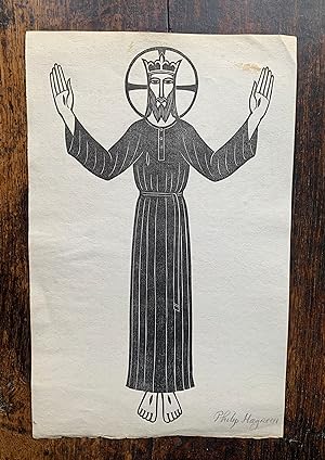 Christ Glorified. [Original woodcut, signed by the artist].