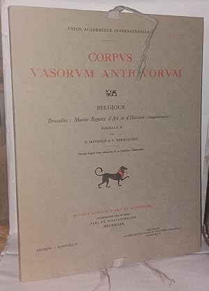 Corpus vasorum antiquorum Belgique Bruxelles : Musée Royaux d'Art et d'Histoire ( cinquantenaire ...