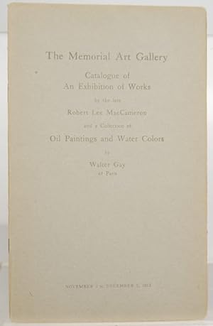 Catalogue of an exhibition of works by the late Robert Lee MacCameron and a collection of oil pai...