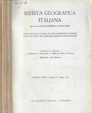 Rivista Geografica Italiana Anno 1972