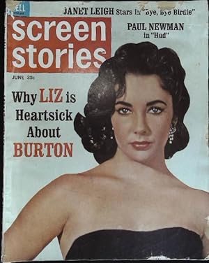 Screen Stories Magazine June 1963 Elizabeth Taylor, Paul Newman