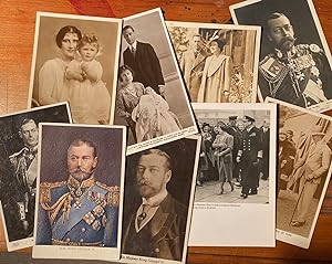 Photograph postcards of King George V, King George VI and Queen Elizabeth, Princess Elizabeth
