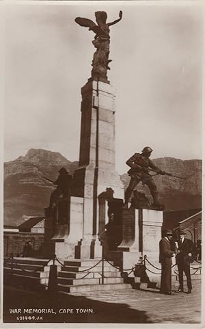 War Memorial Cape Town South Africa Military Real Photo Postcard