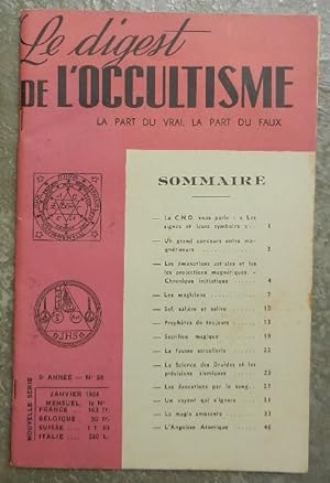 Le digest de l'occultisme. La part du vrai, la part du faux. 5e année, N° 36, janvier 1954.