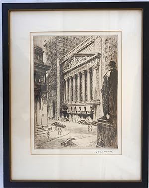 The New York Stock Exchange. Etching