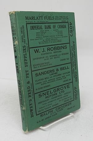 Vernon's City of St. Thomas (Ontario) Miscellaneous, Business, Alphabetical and Street Directory ...
