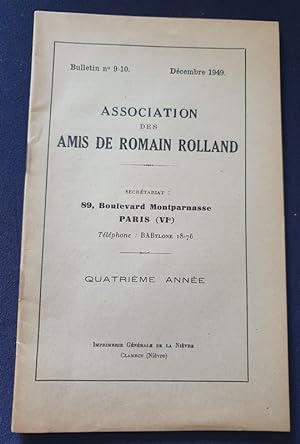 Association des Amis de Romain Rolland - Bulletin N. 9/10 - Décembre 1949