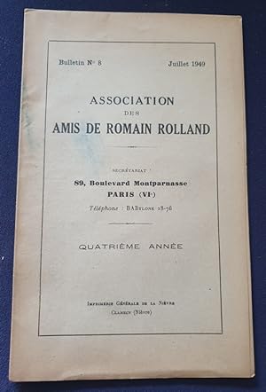 Association des Amis de Romain Rolland - Bulletin N. 8 - Juillet 1949