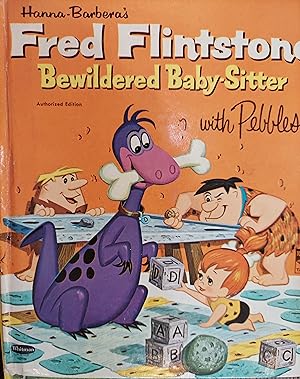 Hanna Barbera's Fred Flintstone : Bewildered Baby Sitter with Pebbles