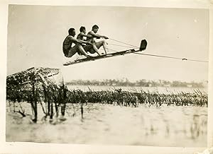 "AQUAPLANING à obstacles en FLORIDE 1931" Photo de presse originale KEYSTONE VIEW COMPANY Paris (...