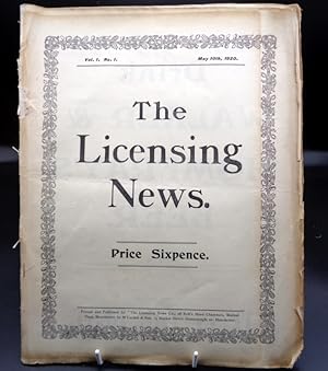 The Licensing News. Number 1 May 10th 1920. (Manchester publication for publicans & Licenced Prem...