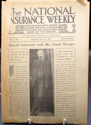 The National Insurance Weekly. ISSUE NO 1. June 15th 1912. (Welfare State)