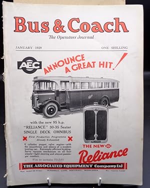 Bus And Coach. The Operators Journal. ISSUE NO 1. January 1929
