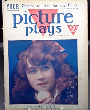 Picture Plays. ISSUE NO 1. November 15th 1919. (Early Cinema).