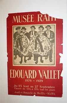 Edouard Vallet. 1876-1929, Musée Rath. 23 aout au 27 Sept. Poster.