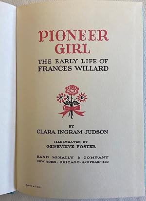 Children's book about Women's Suffrage Leader Frances Willard