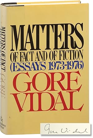 Matters of Fact and Fiction: Essays 1973-1976 (Signed First Edition)