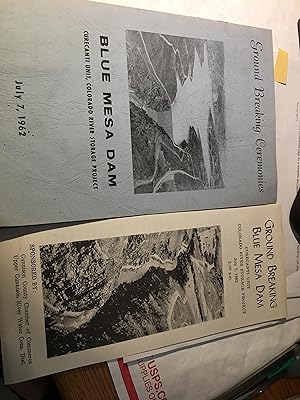2 items. Ground Breaking Ceremonies Blue Mesa Dam. Flyer and Booklet.